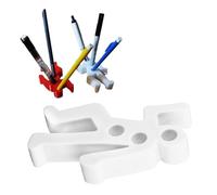 KELFEEAO Portalápices de escena del crimen, divertido organizador de escritorio con 3 agujeros para aliviar el estrés, accesorios de oficina, suministros escolares para el espacio de (Blanca)