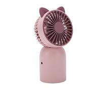 KELFEEAO USB Handheld Fan, Cute Cat Design Portable Mini Fan with Stable Base ABS Material Personal Fans for Desktop Handheld Use