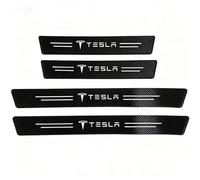 keliangbaodadan 4 Piezas Fibra Carbono Pegatina Protector para Tesla New Model 3 2024 (Highland), Protectores de Umbral de Puerta para Vehículos Tira Protectora de Umbral