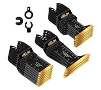 KELIN - 16 cuchillas oscilantes de titanio, cuchillas universales multiherramienta para corte de madera de metal, hoja de sierra oscilante para material duro de metal, kits de cuchillas