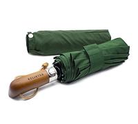 KELINTER Paraguas Plegable Automático Resistente al Viento - 10 Varillas Reforzadas Antioxidantes, Mango de Madera Clásico, para Hombres y Mujeres - Diseño de Galicia