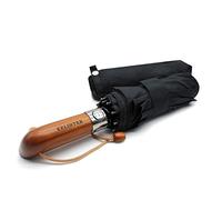 KELINTER Paraguas Plegable Automático Resistente al Viento - 10 Varillas Reforzadas Antioxidantes, Mango de Madera Clásico, para Hombres y Mujeres - Diseño de Galicia