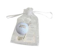 Kelisdi 1 juego de llaveros de golf inoxidables con tarjeta de poema que reduce el estrés para los jugadores, motivación, deporte