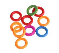 Kelisdi 10 anillos de madera natural, anillos de madera suave, coloridos y sin acabar, círculos de madera para manualidades, colgantes, joyas, caramelos de Halloween
