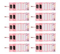 Kelisdi 10 ranuras para dinero de Papá Noel, regalo sorpresa de Navidad y organizador de tarjetas, sobres rojos para reuniones familiares, soporte de dinero de Navidad