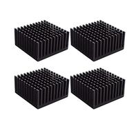Kelisdi 4 disipadores de calor de aluminio de 40 x 40 x 20 mm, disipadores de calor para enfriar chips IC de GPU, VRAM, VGA, enfriador de CPU, cinta térmica conductora de doble cara
