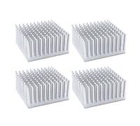 Kelisdi 4 disipadores de calor de aluminio de 40 x 40 x 20 mm, disipadores de calor para enfriar chips IC de GPU, VRAM, VGA, enfriador de CPU, cinta térmica conductora de doble cara
