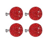 Kelisdi 4 pomos de diamantes de imitación para cómodas, manijas de puerta de armario de cocina, tiradores de armario, pomos simples para cajones, accesorios de muebles de moda, tiradores de gabinete