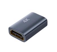 Kelisdi Adaptador de aluminio HDTV 2.1 hembra a hembra 8K @60Hz 4K @120Hz Acoplador extensor para transmisiones Sticks HDTV Monitores Cable Extensión