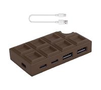 Kelisdi Adaptador USB profesional de múltiples puertos, extensor USB, adaptador divisor de carga para transferencia de datos para PC, portátil, tableta de escritorio, adaptador tipo C