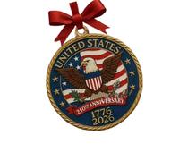 Kelisdi Adorno conmemorativo de 250 aniversario de campanas acrílicas para decoración de casas de vacaciones, recuerdo único, adorno de vacaciones