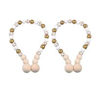 Kelisdi Alzapaños de cortina con cuentas modernos, hechos a mano, alzapaños decorativos para cortinas