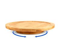Kelisdi Bandeja giratoria de madera lisa para mayor comodidad, elevada, no necesita montaje