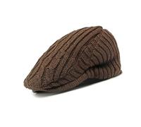 Kelisdi Boinas británicas con forro polar para mayor calidez, ajuste adaptable, diseño resistente al viento, adecuado tanto para hombres como para mujeres. Boinas británicas, marrón, Talla única