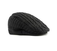 Kelisdi Boinas británicas con forro polar para mayor calidez, ajuste adaptable, diseño resistente al viento, adecuado tanto para hombres como para mujeres. Boinas británicas, Negro, Talla única