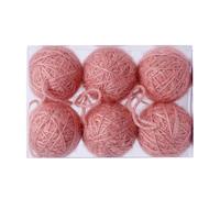 Kelisdi Bola de Navidad de felpa inastillable, 6 cm, artesanía europea, portátil, estilo de temporada, elegante, esfera de Navidad de espuma