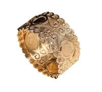 Kelisdi Brazalete de boda con diseño de cabeza de Napoleón en relieve, joyería para ceremonias de novia, accesorio nupcial