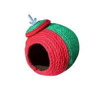 Kelisdi Cabañas de nido de aves de concha de coco natural con cuerda de sisal para loros, conuros, tortolitos, cría, casa de anidación y reposo, casa de cría de loros