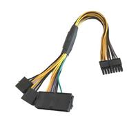 Kelisdi Cable adaptador ATX24 pines + 2 x 4 pines a 16 pines para cable de transferencia de energía eficiente, extensión de fuente de alimentación de 30 cm