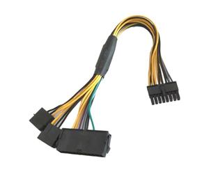 Kelisdi Cable adaptador ATX24 pines + 2 x 4 pines a 16 pines para cable de transferencia de energía eficiente, extensión de fuente de alimentación de 30 cm