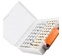 Kelisdi Caja de almacenamiento de batería fuerte con capacidad para 32 pilas AA y 40 pilas pequeñas, diseño compacto con asa de transporte, caja de almacenamiento de batería resistente