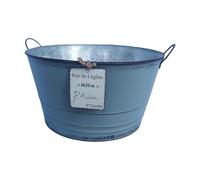 Kelisdi Caja de metal de hierro fuerte para plantas, diseño de doble agarre, adecuado para plantar en mesa, interior y exterior, horticultura, maceta fácil de limpiar