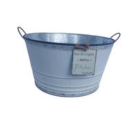 Kelisdi Caja de metal de hierro fuerte para plantas, diseño de doble agarre, adecuado para plantar en mesa, interior y exterior, horticultura, maceta fácil de limpiar