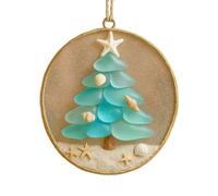 Kelisdi Colgante decorativo para árbol de Navidad, acrílico, vidrieras, decoración del hogar, vacaciones, recuerdo religioso, decoración colgante