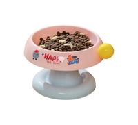 Kelisdi Cuenco ergonómico para mascotas de altura inoxidable, base no deslizante para leopardina y desayuno canino, fuerte y resistente al óxido