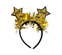 Kelisdi Diadema brillante de celebración 2026 con purpurina en forma de estrella ligera y cómoda para Navidad, Año Nuevo, evento, festival, accesorio para la cabeza con estrella de cinco puntos