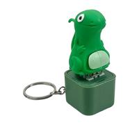 Kelisdi Divertido llavero de lagartos de juguete activado por prensa con luz LED recargable por USB, accesorios nocturnos para viajeros y estudiantes, iniciación de conversación, Modelo gordo, Talla