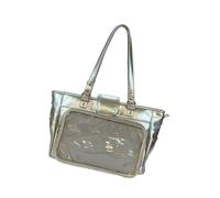 Kelisdi Elegante bolso de mano para mujer, gran capacidad, inmune al agua, simple, rudimentos diarios, bonita y divertida bolsa de estafa, Silver