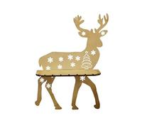 Kelisdi Estante de pared con forma de reno de madera de Navidad para exhibición de plantas, estante colgante para organización del hogar, decoración navideña, estante de almacenamiento montado en la