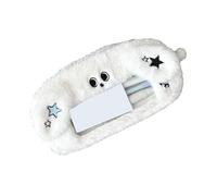 Kelisdi Estuche suave para bolígrafos de animales de gran capacidad, estuche para lápices de peluche de dibujos animados, bolsa de perro de vuelta a la escuela, estuche de perro de dibujos animados