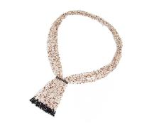 Kelisdi Ethnic Styles - Collar de cuentas y cristales de múltiples hebras con flecos geométricos, ligero y cómodo de llevar, One Size, como se describe, como se describe