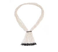 Kelisdi Ethnic Styles - Collar de cuentas y cristales de múltiples hebras con flecos geométricos, ligero y cómodo de llevar, One Size, como se describe, como se describe