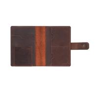 Kelisdi Funda de cuero para pasaporte, cartera de viaje, organizador de tarjetas para mujeres y hombres, cartera de viaje, Color café