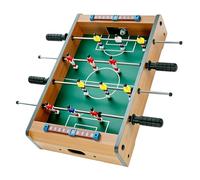 Kelisdi Juego de futbolín pequeño de madera, fácil de organizar, mejora la coordinación, diversión, dos piezas, todas las épocas, compacto, portátil, plan, futbolín de fútbol