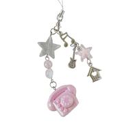 Kelisdi Llavero creativo para teléfono, cuerda decorativa de resina, accesorio nostálgico para adultos y niños, correa esencial para teléfono para uso diario, C, Hanging rope