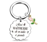 Kelisdi Llavero floral único para celebrar la conexión entre hermanas, llavero de amistad de acero inoxidable, llavero ligero y portátil, e, Talla única