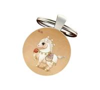 Kelisdi Llavero simbólico con dije de caballo que representa la fuerza y el coraje, llavero unisex de aleación, B, Talla única