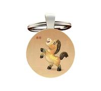 Kelisdi Llavero simbólico con dije de caballo que representa la fuerza y el coraje, llavero unisex de aleación, a, Talla única