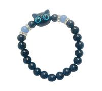 Kelisdi LuminousKitty - Pulseras de abalorios con cierre magnético, joyería de resina ligera, regalos para niñas, mejores amigas, parejas, cierre de noche, cierre brillante de gatito, amante de los