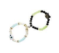 Kelisdi LuminousKitty - Pulseras de abalorios con cierre magnético, joyería de resina ligera, regalos para niñas, mejores amigas, parejas, cierre de noche, cierre brillante de gatito, amante de los