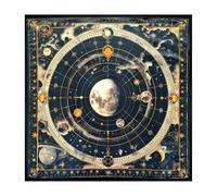 Kelisdi Mantel de tarot, planeta, astrología, altares, tela, adivinaciones, tarjetas, mesa, tapiz, suministros de brujería, adivinaciones, decoración de pared