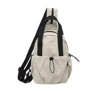 Kelisdi Mochila cruzada convertible, de nailon, con correa de cremallera, para senderismo, para mujeres y hombres, White