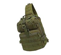Kelisdi Mochila ergonómica de senderismo de tela Oxford resistente al desgarro con ventilación de malla, bolsillos de acceso rápido, bolsa de agua, Verde militar