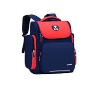Kelisdi Mochila escolar con estampado de dibujos animados, gran capacidad, reductora de carga, mochila para niños, mochila de jardín de infantes, transpirable, tela Oxford, Red, Small