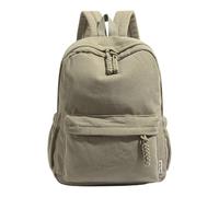 Kelisdi Mochila unisex de pana espaciosa para mujeres y hombres, mochila esencial de senderismo para viajeros, Khaki