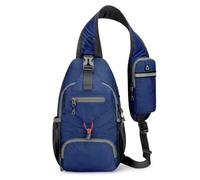 Kelisdi Mochilas de nailon cruzadas, multifuncionales, mochilas de hombro, mochilas casuales para viajes, hombres, pecho grande, casual, mochila cruzada de nailon, d